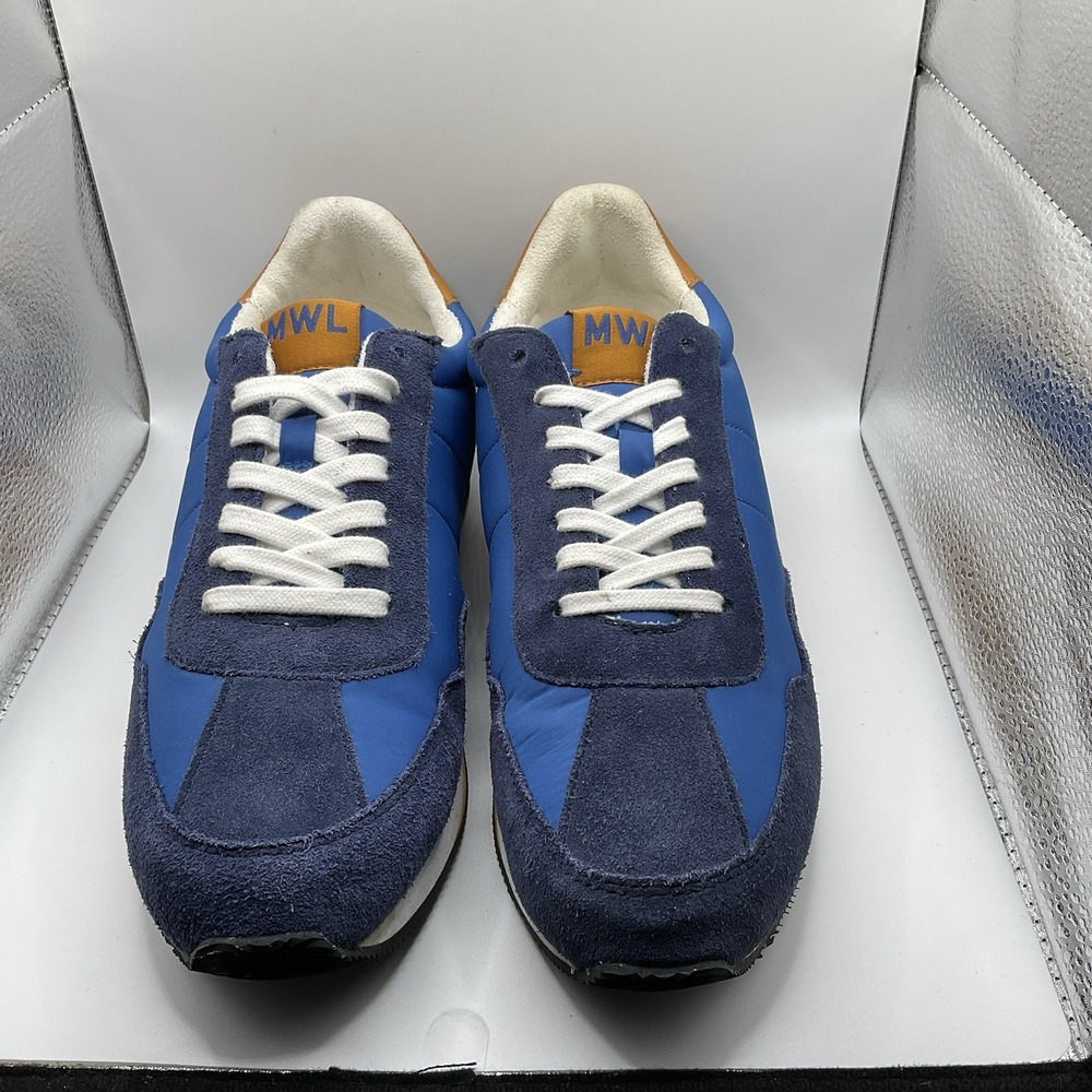 Madewell MWL Kickoff Shoes Unisex Mens 7.5M Womens 9 Blue Suede Sneakers